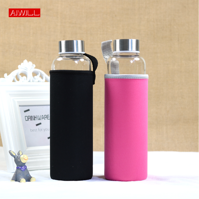 AIWILL ホット販売ガラススポーツウォーターボトル保護袋 - Outdoor Sport Glass Water Bottle のレビューと価格