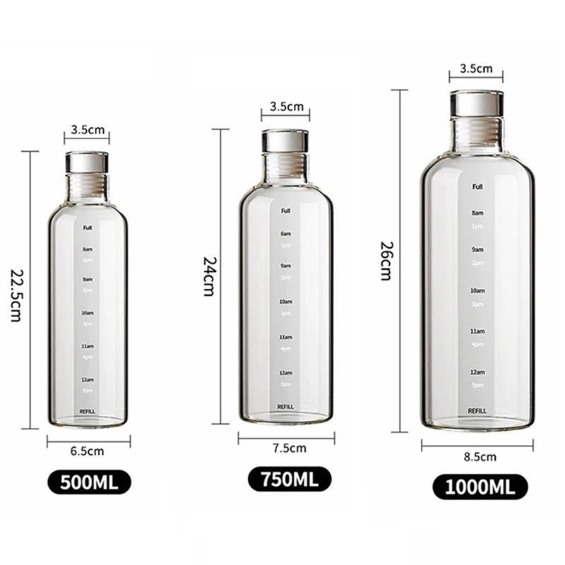 ABUN ホウケイ酸ガラス製 スポーツ用水筒 750ml、持 - Outdoor Sport Glass Water Bottle のレビューと価格